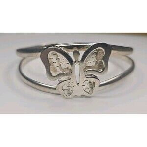 Silver 925 Cuff Butterfly Bracelet